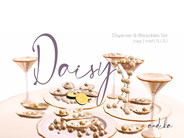 ADD/**andika{Daisy}Dispenser & Wearables Set