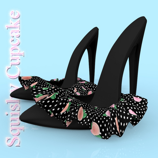 Black Rose Ruffle HEELS LEGACY