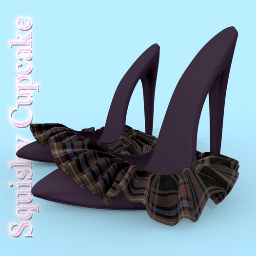 Brown Plaid Ruffle HEELS LEGACY