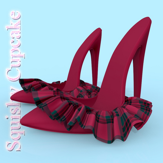 Fuchsia Plaid Ruffle HEELS LEGACY
