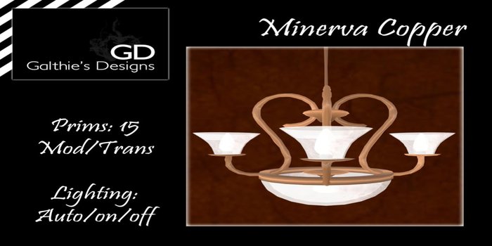 GD Minerva Chandelier Copper
