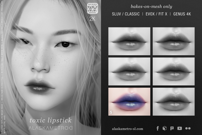 "Toxic" 2K BOM lipstick TESTER | EvoX | SLUV | Genus 4K