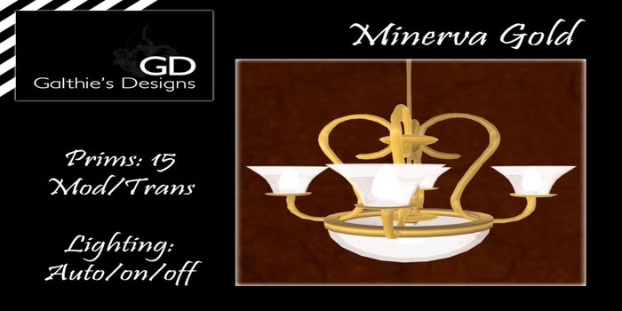 GD Minerva Chandelier Gold