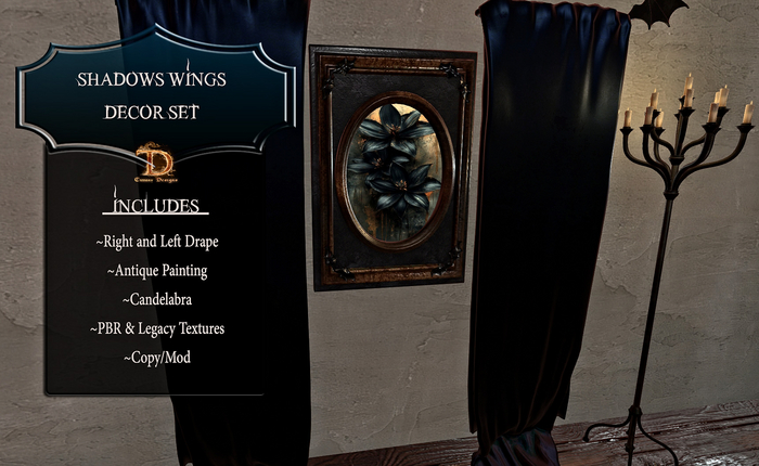 ^TD^Shadow Wings Decor Set