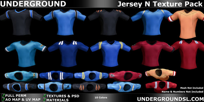 (UG FULL PERM) - Jersey N Texture Pack