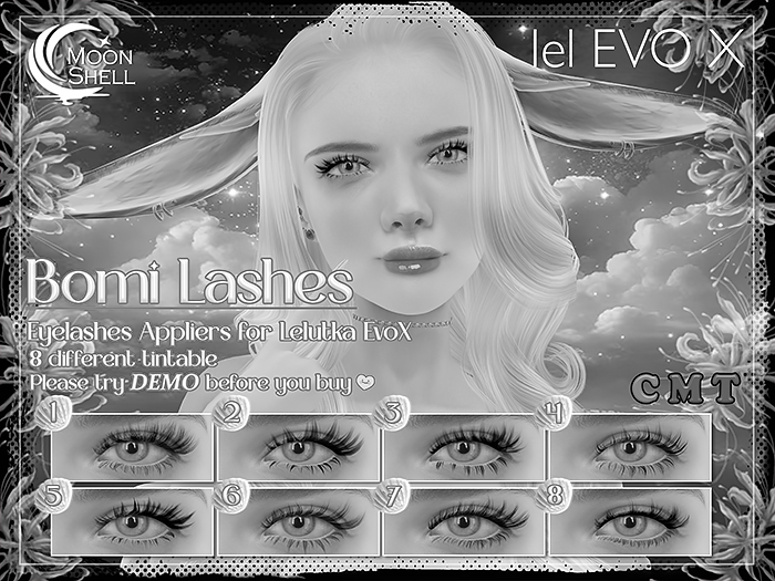 Moon Shell - Demo Bomi Lashes Applier Lelutka EvoX
