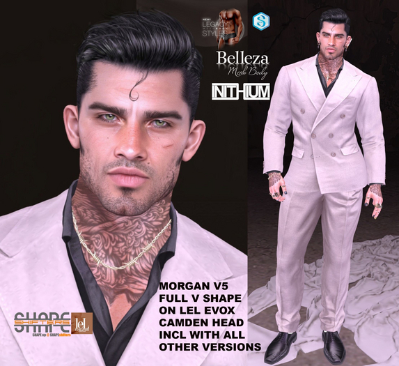 Second Life Marketplace - [SHAPEshifters] MORGAN SHAPE FOR EVOX CAMDEN ...