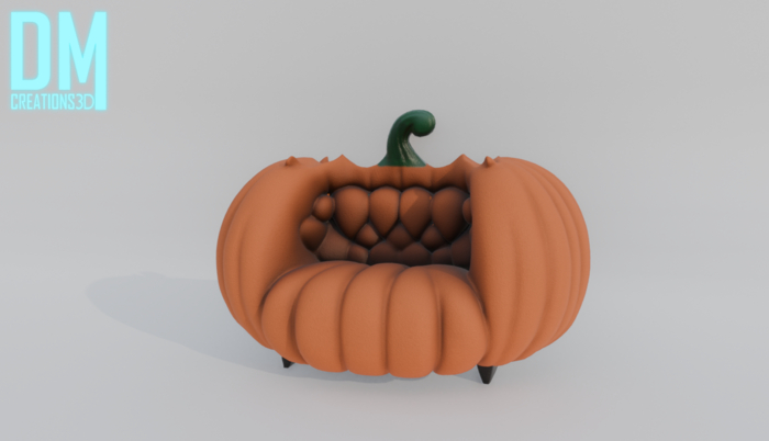 Pumpkin Couch A01 Full Perm Mesh