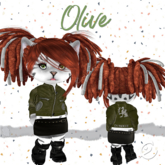 DINKIE~*ema's dinkie-Olive biker jacket boxed (ADD)