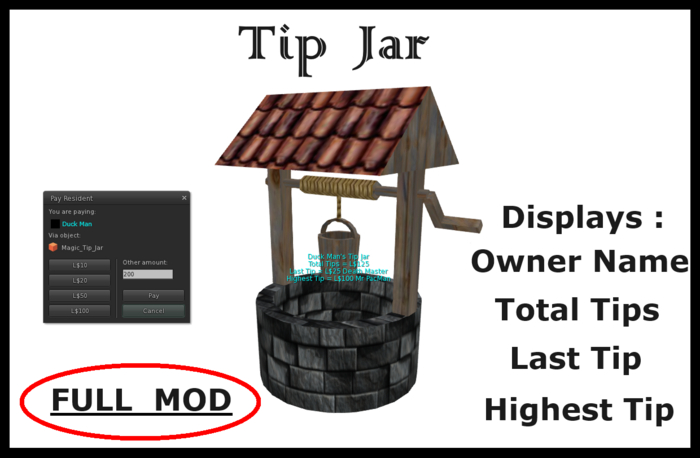 Wishing Well Tip Jar