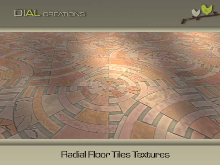 Seamless Radial Floor Tiles Textures - Box