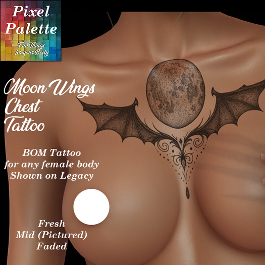 Pixel Palette - Moon Wings Chest Tattoo