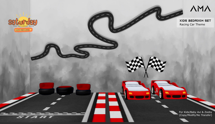 [AMA] Kids Bedroom Set -  Racing Car Theme TSS MP SALE