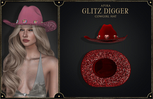 [Apika] Glitz Digger - Cowgirl Hat - Red