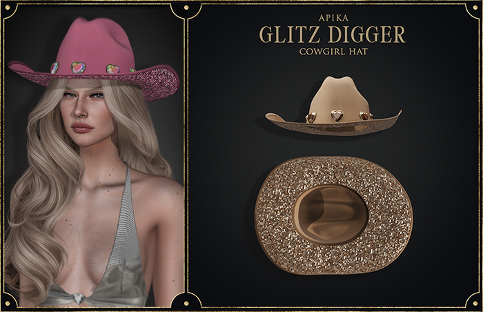[Apika] Glitz Digger - Cowgirl Hat - Nude