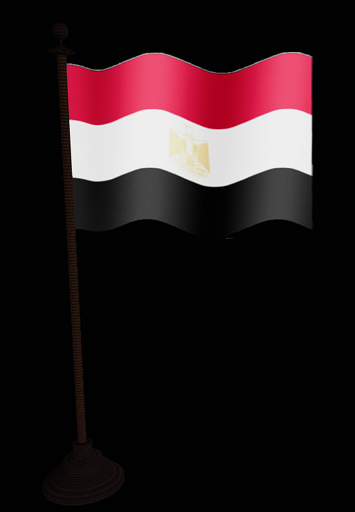 flag egypt 4 prim animated