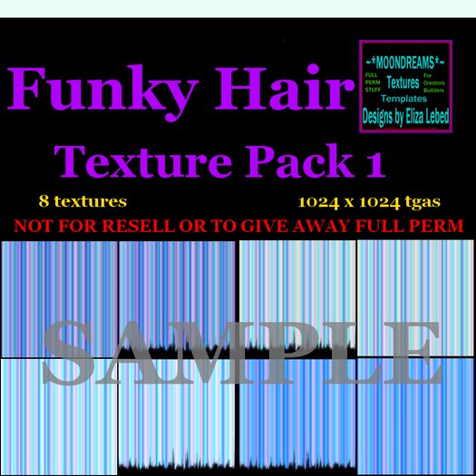 Funky Hair Texture Pack 1