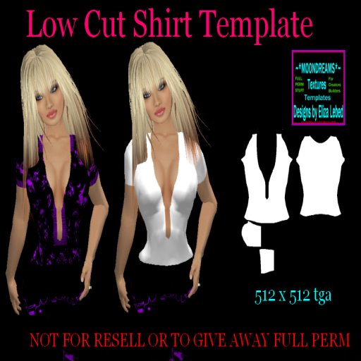 Low Cut Shirt Template