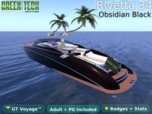 GreenTech Rivetta 34 Boat Obsidian Black