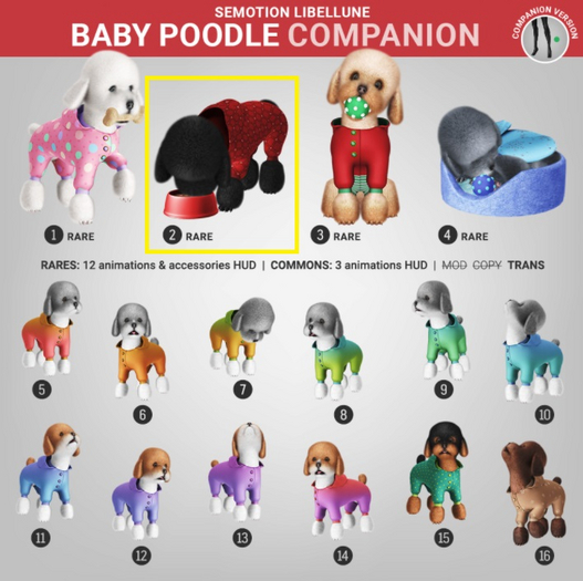 2. SEmotion Libellune Poodle Puppy Companion RARE
