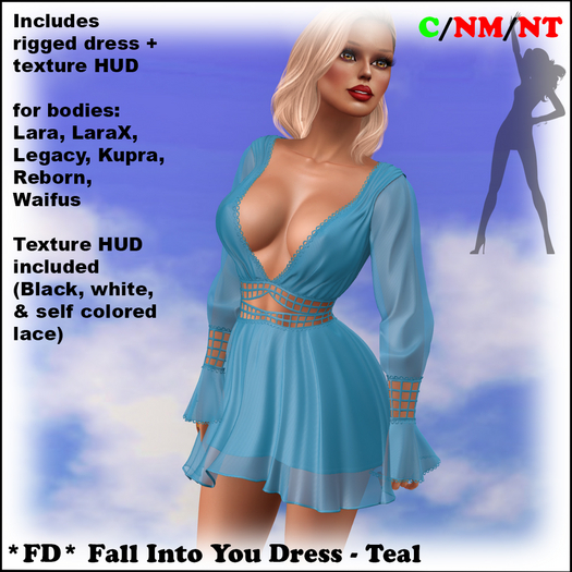 *FD* Fall Into You Dress [Boxed] Teal