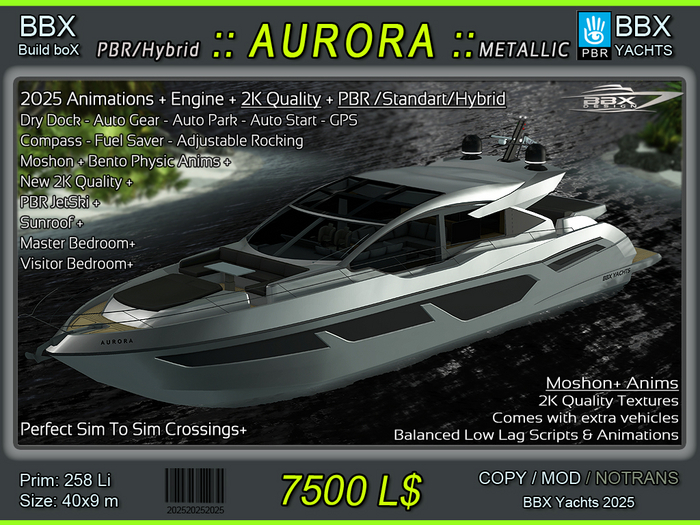 Yacht Aurora PBR