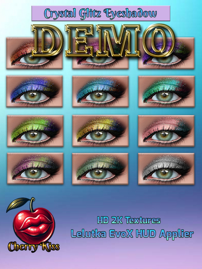 Cherry Kiss Crystal Glitz Eyeshadow Evox (add) DEMO