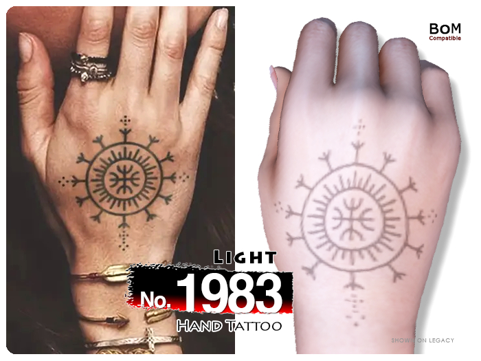 (Hand Tattoo) No.1983 Light
