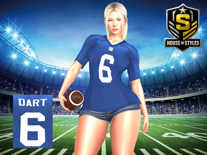 New York Giants DART Ladies Jersey (Blue)