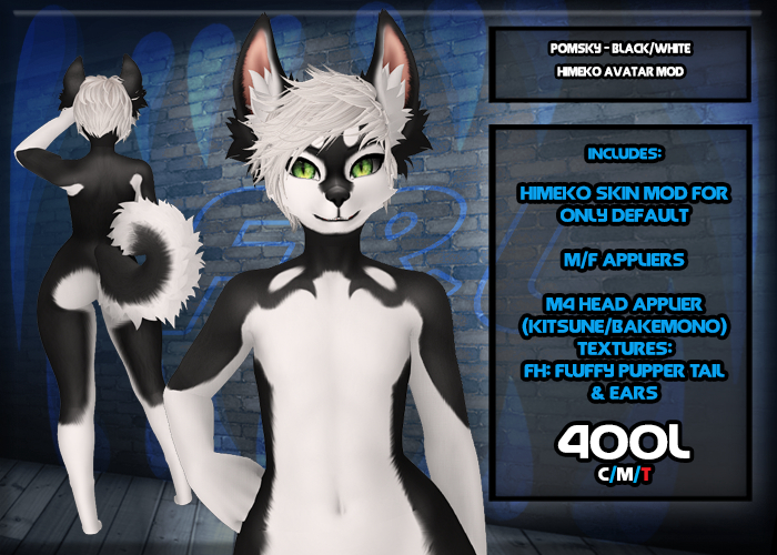 F&L - Pomsky - Himeko Mod - Black/White