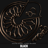 [BL] Rosetta earrings // black