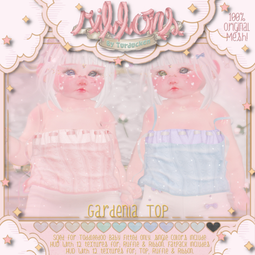 {Ribbons} Gardenia Top - Blue {Box}