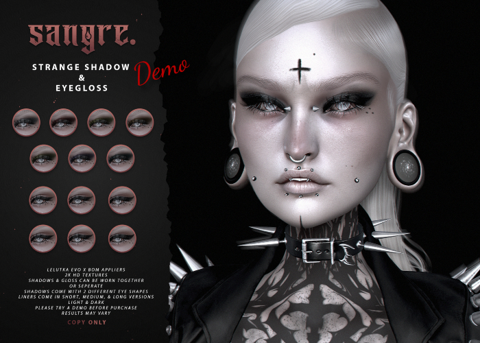 {sangre.} Strange Shadows & Eyegloss - DEMOs