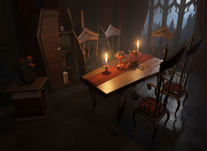 Aphrodite vampires dining room set