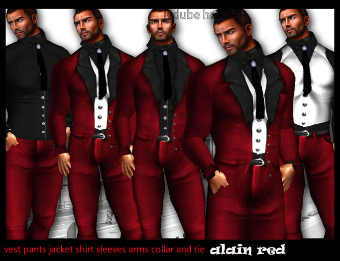 *Alain red male wedding
