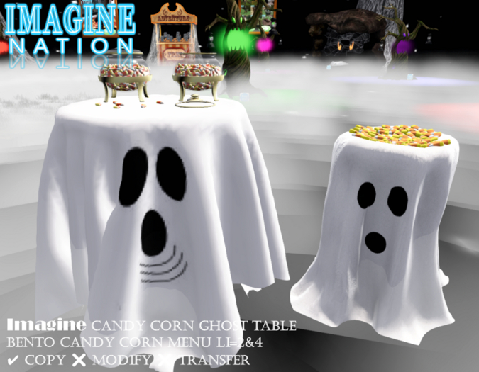 Imagine Candy Corn Ghost Tables