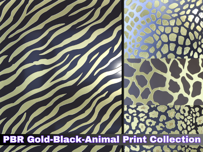 PBR Gold & Black Animal Print Collection (4 Pack)