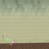 flory. - Hexagon Tiles Panel Gold