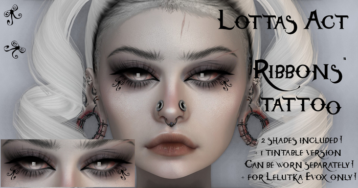 Lottas Act Tattoos :: Face Evox :: Ribbons