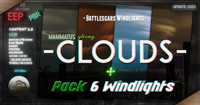 - BATTLESCARS WINDLIGHTS - CLOUDS - MAMMATUS GLOOMY 6.0 (EEP / PBR)