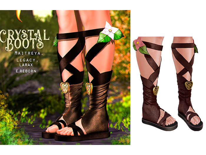 UNA. CrystalBoots RedBrown