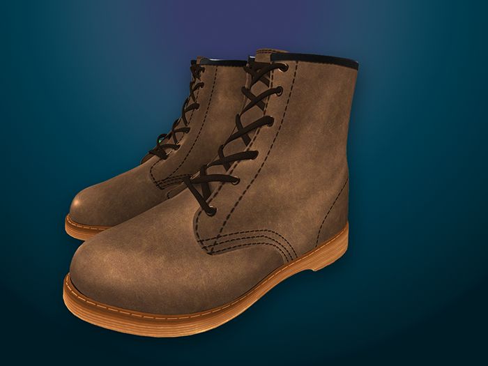 Work boots brown bag