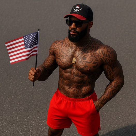 Hand-Held USA Flag - FULL PERM - Animated