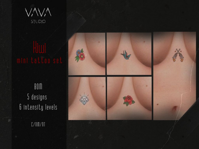 VAVA - Kiwi mini tattoos