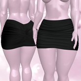 Black Shirred Skirt LaraX