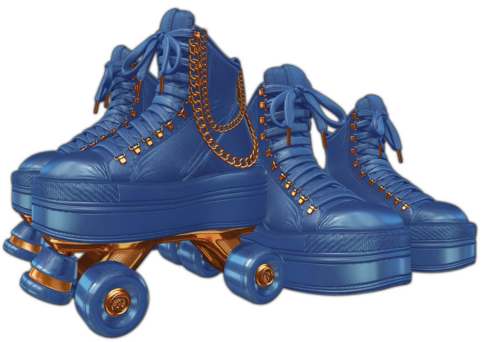 [BL] Rio roller skates // azure
