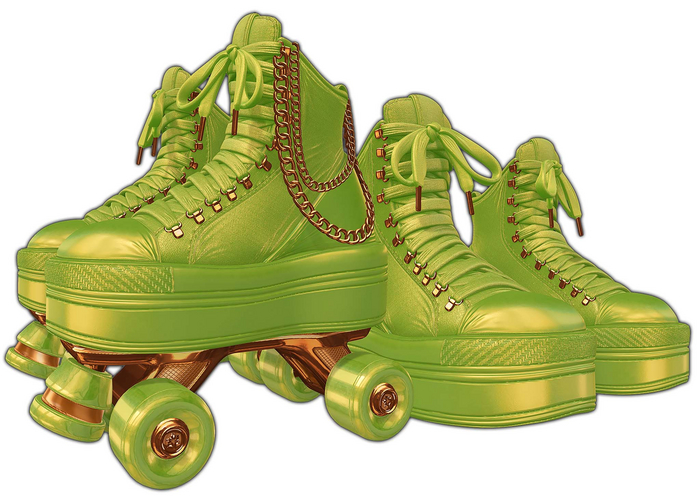 [BL] Rio roller skates // lime