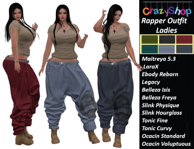 Crazy  Rapper Outfit - Ladies