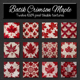 *Wallflowers* Batik Crimson Maple