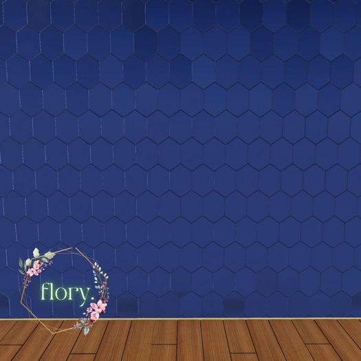 flory. - Hexagon Tiles Panel Black